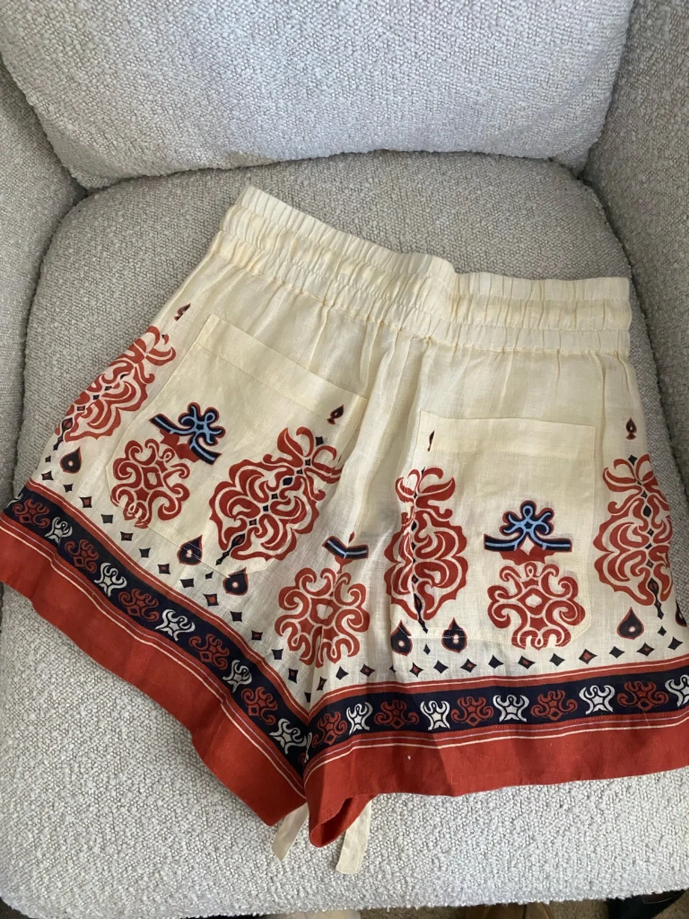 A.L.C. | Emmett Linen Coverup Shorts in Cream Multi